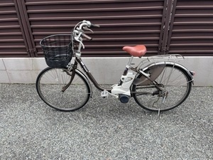 中古 電動アシスト自転車 パナソニック製 26インチ 充電器付属リチウムイオンバッテリー搭載 前後タイヤ良好 100％組立て発送