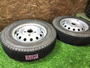 鉄チンホイール 12inch 3.5j × 145R12 8PR LT PCD100 4穴 トレーラー タイヤ ホイールセット