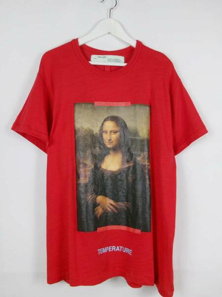 オフホワイト OFF-WHITE 18SS モナリザ MONALISA プリント Tシャツ OMAA002S18001012 半袖 M レッド メンズ 中古 /GE