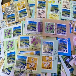  used . new 260 jpy stamp, paper attaching tail . national park 500 sheets 