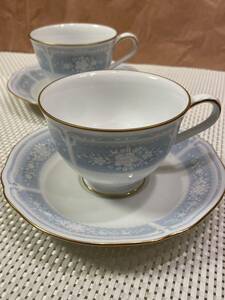 Noritake ノリタケ レースウッドゴールド　カップ&ソーサー 2客