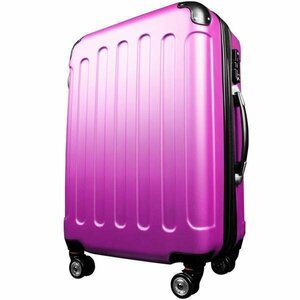  бесплатная доставка супер-легкий чемодан M размер /TSA блокировка / средний 4.~7. для / Carry кейс / дорожная сумка / путешествие портфель / большая вместимость / симпатичный / розовый 