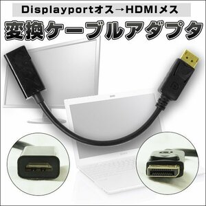 ★送料無料 Displayport オス HDMI メス 変換 ケーブル アダプタ