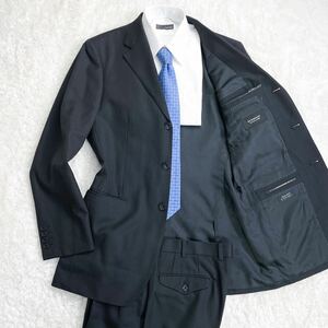 [ прекрасный товар ]XL.LL~L Burberry Black Label BURBERRY BLACK LABEL костюм выставить полоса noba проверка super100's мужской 42R чёрный 