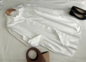 ◆23区　未使用品タグつき　白　ロングシャツ　ワンピース　チュニック