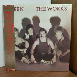 帯付国内盤LP　Queen/クイーン「The Works/ザ・ワークス」EMS-91076　