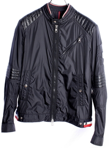 モンクレール　ナイロン ライダース ブルゾン バイカー ダークネイビー　正規品 MONCLER #A3