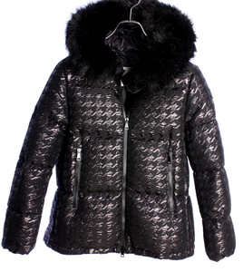 36万5200円　22AW モンクレール 千鳥格子 ダウン ジャケット　ブラック　国内正規品 レディース MONCLER　#A3