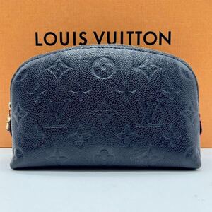 美品 ルイヴィトン LOUIS VUITTON ポシェット コスメティック モノグラム アンプラント マリーヌルージュ 化粧 ポーチ レザー ネイビー 紺