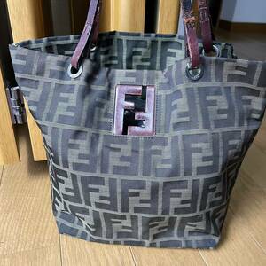 フェンディ　ハンドバッグ　トートバッグ　ズッカ　FENDI メンズ　レディ　キャンバス　レザー