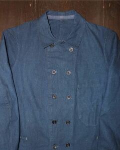 1920s French Indigo Mtis double bleated work jacket (mint condition)