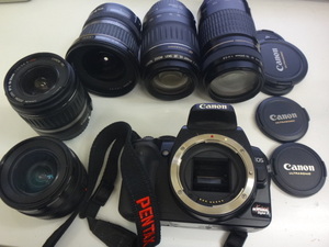 [ Junk ]CANNON/ Canon /Kiss DijitalX/18-55/75-300/55-200/ etc. lens 5 point 