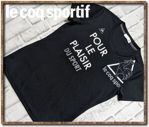 ☆le coq sportif　ルコックスポルティフ　プリント入り半袖Tシャツ　黒☆