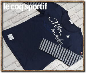 ☆le coq sportif　ルコックスポルティフ　重ね着風長袖Tシャツ　紺☆