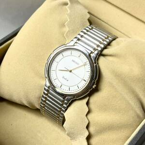 [ actual work ] SEIKO Seiko DOLCE QZ 5E31-6B20 Dolce ivory face men's wristwatch watch analogue combination operation goods box attaching 