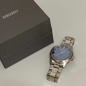 1円〜 SEIKO セイコー セイコーセレクション 7B24-0BR0 腕時計 電波ソーラー メンズ ブルー 現状品