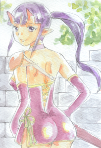 Art hand Auction Hand-drawn original illustration 27 Demon girl, Comics, Anime Goods, Hand-drawn illustration