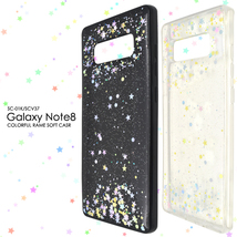 Galaxy Note8 SC-01K/SCV37 ギャラクシー スマホケース ケース カラフルラメ ソフトケース_画像1