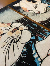 手ぬぐい 歌川国芳 浮世絵 うちわ絵　猫のすずみ 2枚セット_画像3
