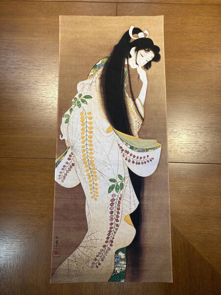 上村松園 手ぬぐい 焔 サイズは約80cm 35cm