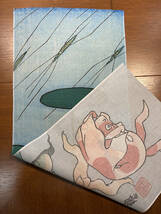 古今東西 浮世絵 手ぬぐい 歌川国芳 金魚づくし その2 雨　サイズは約90cm 35cm　手拭い ハンカチ タオル_画像3
