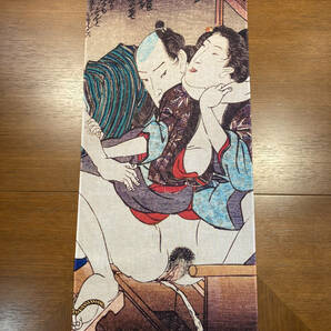 花結色陰吉 歌川国芳　春画　浮世絵　手拭い　手ぬぐい　サイズは約84cm 35cm