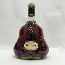 相場で ヘネシー XO 金キャップ グリーンボトル Hennessy 旧ボトル コニャック ブランデー 40% 700ml 未開栓_画像1