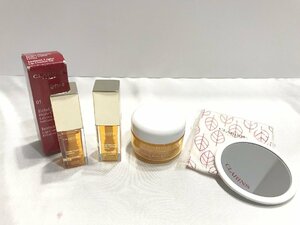 #[YS-1] Clarins # comfort lip oil 01 body polisher tonic 30g mirror # 4 point set summarize [ including in a package possibility commodity ]D