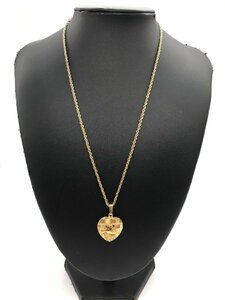 #[YS-1] Courreges courreges necklace # pendant Logo attaching GP gold group total length 44cm top 2cm [ including in a package possibility commodity ]K#