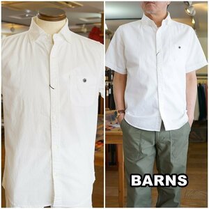 BARNS バーンズ 　半袖シャツ　ボタンダウンシャツ　 VINTAGE仕様 　 ＢＲ５２６６Ｎ　　　 サイズXL