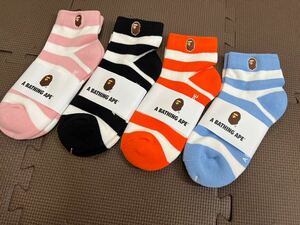 アベイシングエイプ　a bathing ape man’s socks メンズソックス　ショートソックス　くるぶし丈4足