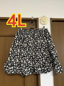 大きいサイズ4L 3XL フレアスカート　ミニスカート