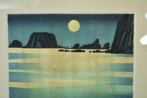 真作保証 クリフトン、カーフ 木版画「ISLE OF BAYS Ⅱ NEW Zealand」アメリカ人 人気版画家 ５－３_画像3