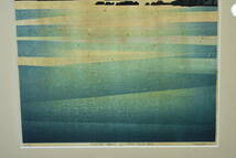 真作保証 クリフトン、カーフ 木版画「ISLE OF BAYS Ⅱ NEW Zealand」アメリカ人 人気版画家 ５－３_画像4