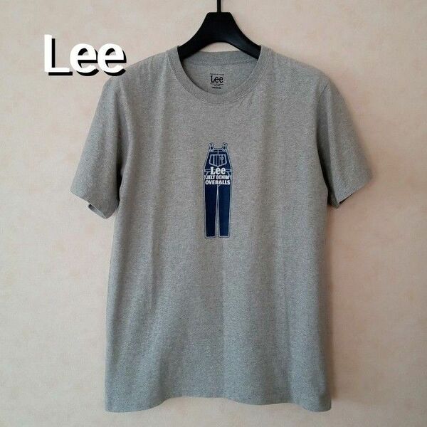 【値下げしました】Lee リー ／ 半袖 プリントTシャツ グレー メンズM 綿100％