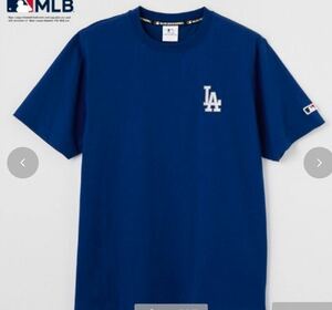 大きめ４Ｌサイズ 新品　MLB 半袖シャツ ロサンゼルス　ドジャース　大谷翔平　メジャーリーグ　ロゴTシャツ　ブルー