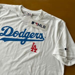 XL размер новый товар MLB рубашка с коротким рукавом Los Angeles doja-s большой . sho flat Major League белый 