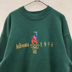 Hanes 90s ヘインズ アトランタ五輪 スウェットトレーナー size L グリーン ビンテージ 古着 ユニセックス 79317