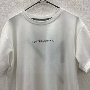 NEUTRALWORKS. ニュートラルワークス ロゴ 半袖Tシャツ ホワイト size M 79551