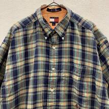 TOMMY HILFIGER トミーヒルフィガー 半袖 チェックシャツ size L 古着 79509_画像1