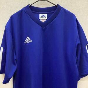 adidas 90s アディダス Tシャツ プラクティスシャツ パフォーマンスロゴ size M ブルー