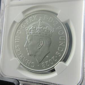 2023 イギリス 2ポンド 銀貨 NGC MS69 ファーストリリース チャールズ３世 戴冠 記念 ブリタニア アンティーク モダン コイン 金貨 銅貨