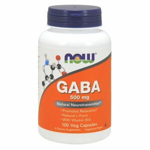 【 500mg 100カプセル 】 now ギャバ : GABA ストレス / ビタミンB6をプラス！ 送料300円から