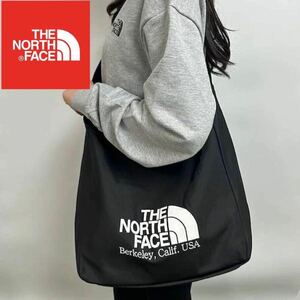 THE NORTH FACE ノースフェイス ビッグロゴ ショルダー マザーズバッグ エコバッグ トート 収納 ブラック 日本未発売