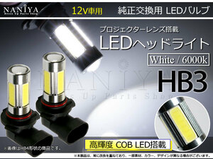 1円～LED　ホグランプ用　6000Ｋホワイト・HＢ3・プロジェクタ－レンズ使用・車検対応・未装着・即決有