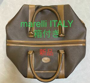 未使用marelli ITALYマレリー ボストンバッグ レザー 箱付き