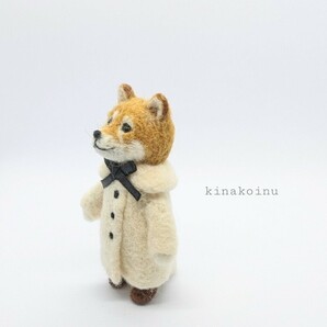 犬 柴犬 コート犬 ハンドメイド 羊毛フェルト ミニチュア インテリア雑貨 kinakoの画像8