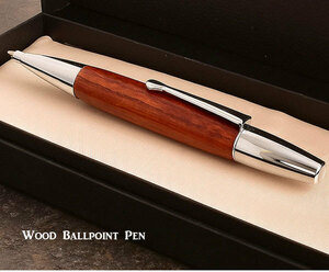 ◆●2名様！木製ボールペン 天然素材 ツイスト式 パーカー規格 黒 リフィル対応