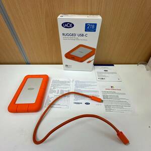 【TM0505】LACIE RUGGED USB-C 2TB ラシー 外付け ポータブル HDD ハードディスク 動作確認済 記憶媒体 電子機器