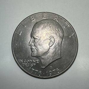 【TS0408】アメリカ USA アイゼンハワー 1776-1976 ONE DOLLAR 1ドル 銀貨 通貨 貨幣 硬貨 コイン レトロ アンティーク コレクション